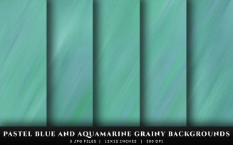 Pastel Blue and Aquamarine Grainy Texture Backgrounds