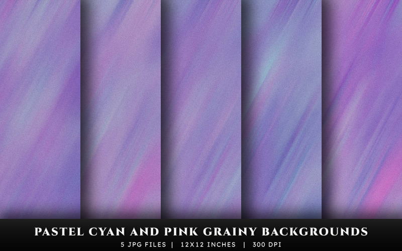 Pastel Cyan and Pink Grainy Texture Backgrounds