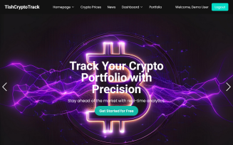 TishCryptoTrack – Next.js and Tailwind Cryptocurrency Portfolio Tracker Template