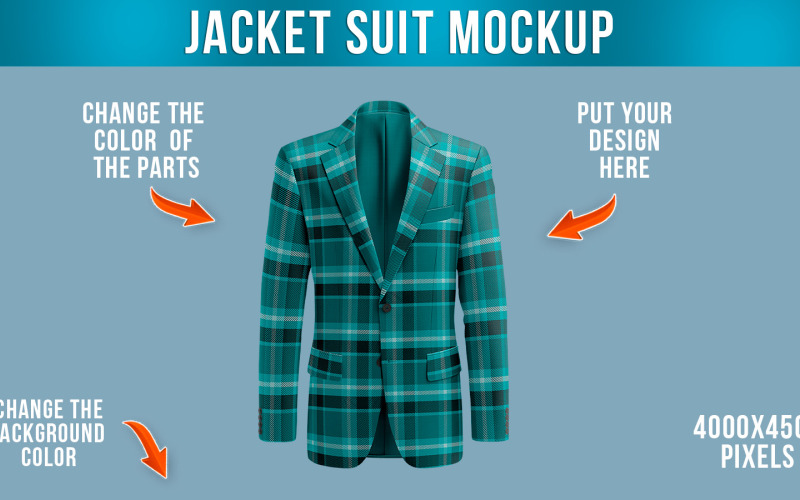 A long sleeve jacket model Product Mockup