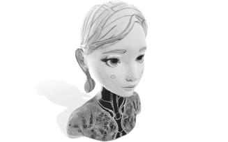 Cyber Maiden 3D Print Model