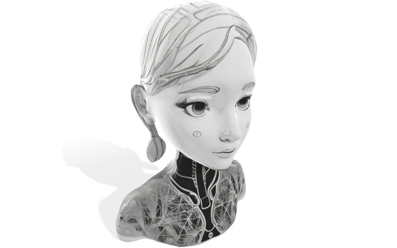 Cyber Maiden 3D Print Model