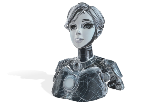 Cybernetic Companion Bust Free 3D Model