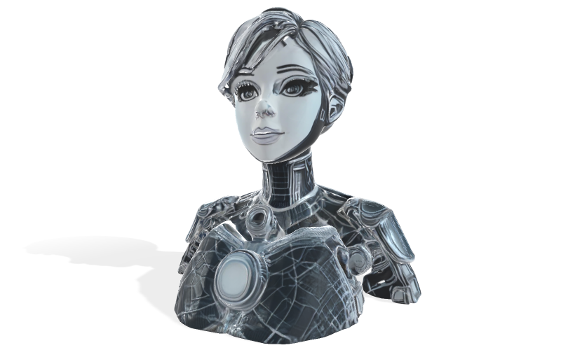Cybernetic Companion Bust Free 3D Model