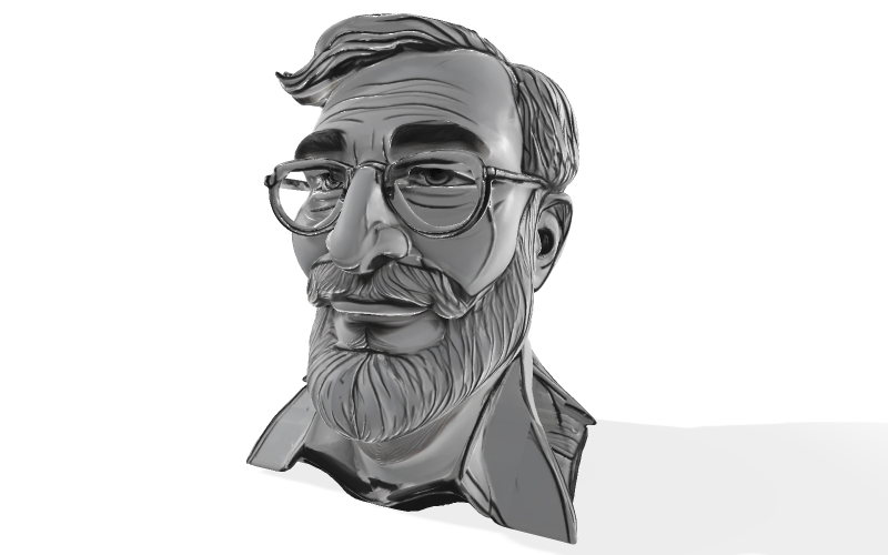 Distinguished Gentleman Bust Free 3D Model