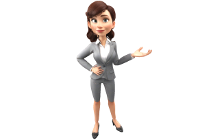 Friendly Businesswoman Figurine 3D Print Model