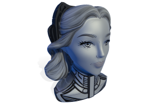Futuristic Regal Bust 3D Model