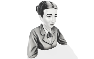 Graceful Lady Portrait Bust 3D Print Model