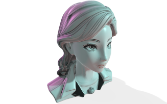 Graceful Muse Bust 3D Model