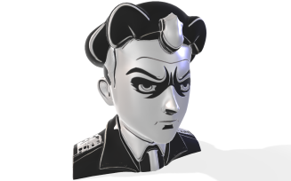 Guardian Officer Bust 3D Model