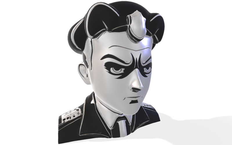 Guardian Officer Bust 3D Model