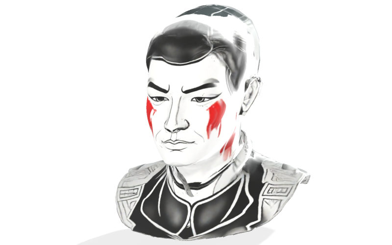 Japanese warrior Mask 3D Model