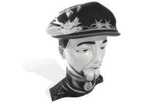 Ornate Gentleman Bust 3D Model