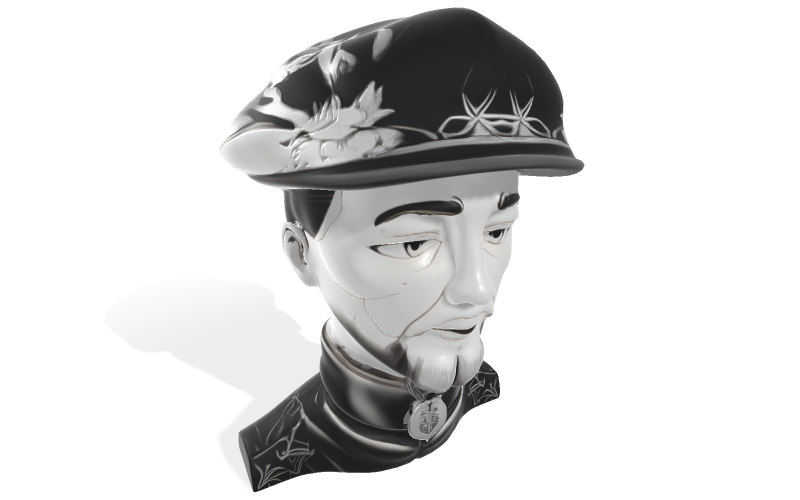 Ornate Gentleman Bust 3D Model