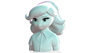 Pastel Dream Girl Bust 3D Print Model
