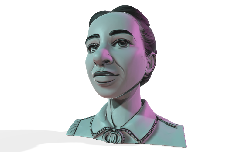 Retro-Futuristic Bust "Neon Persona" Free 3D Model