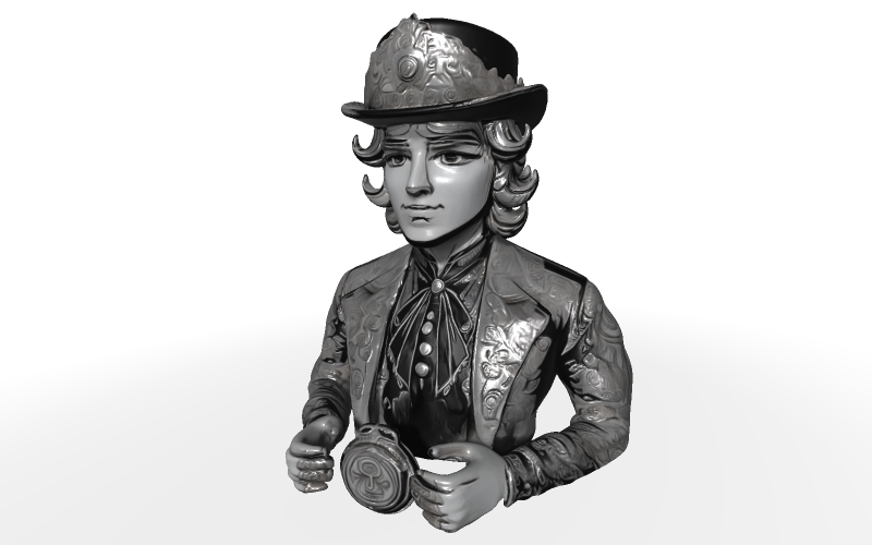 Silver Guardian Figurine Free 3D Model