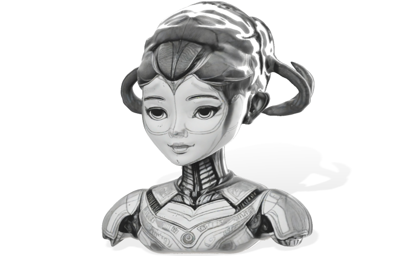 Stellar Guardian Bust 3D Model