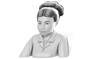 Traditional Elegance Bust - Female Sculpture 3D Model