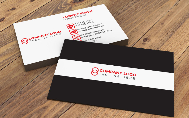Business Card Design Template Ready for Print Corporate Identity