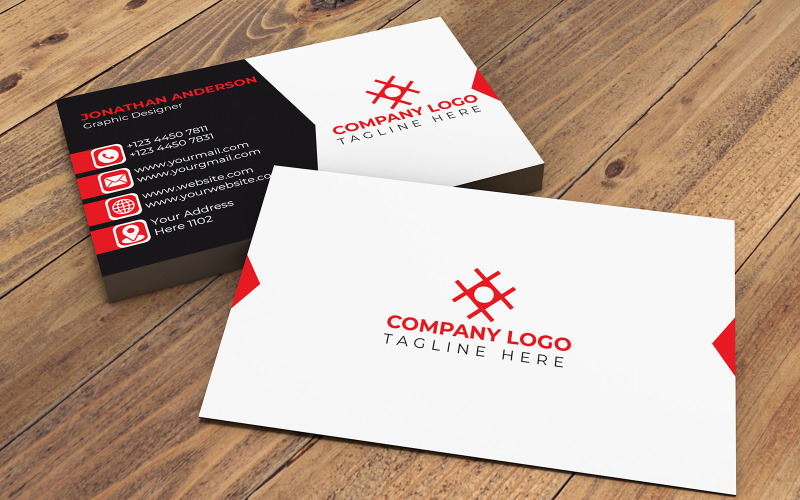 Business Card Vector Minimal Design Corporate Identity