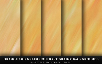 Orange and Green Contact Grainy Texture Backgrounds