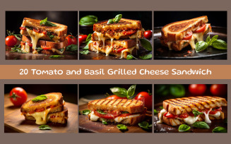 Tomato and Basil Grilled Cheese Sandwich