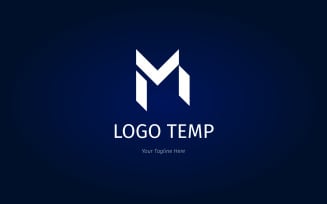 Creative White Color M Letter Logo Template