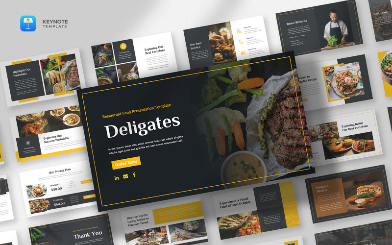 Deligates - Food & Restaurant Keynote Template