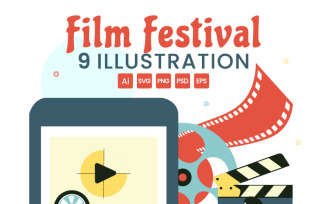 9 Cinematic Film Festival Illustration