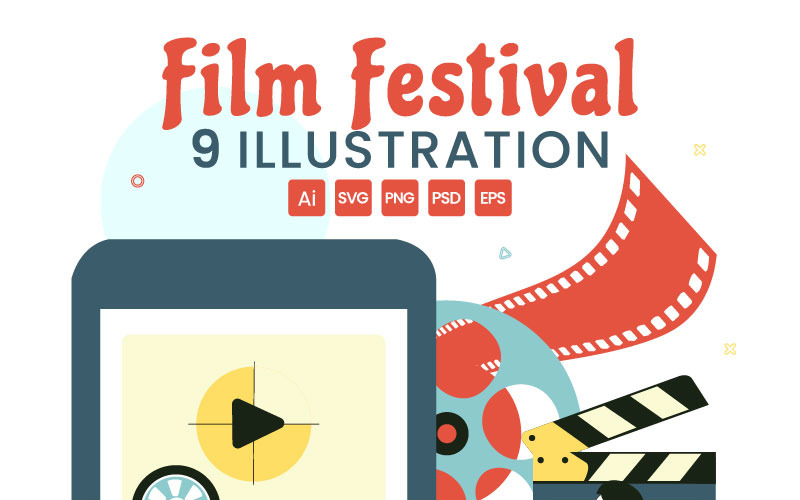 9 Cinematic Film Festival Illustration