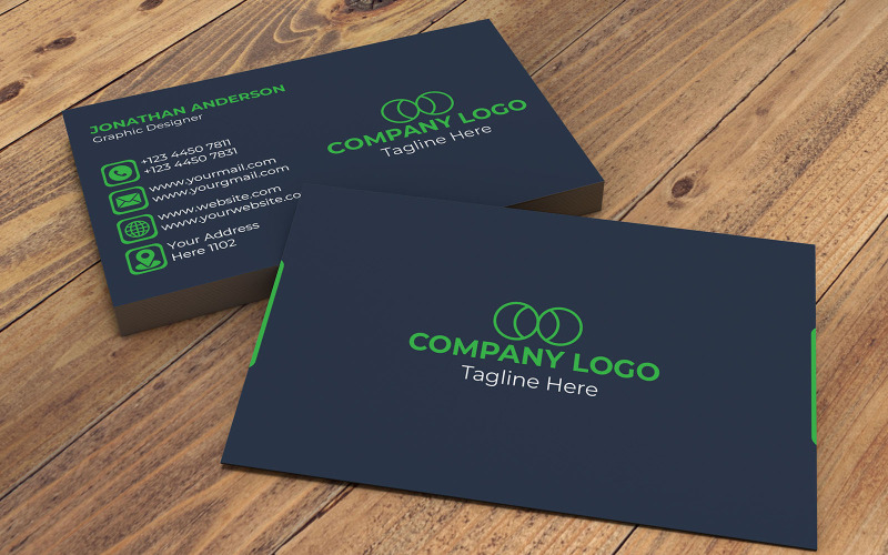 Minimal Corporate Business Card Corporate Identity