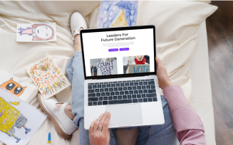 Political Campaign Newsletter Layout Promoting Leaders for Future Generation l Landing Page Template
