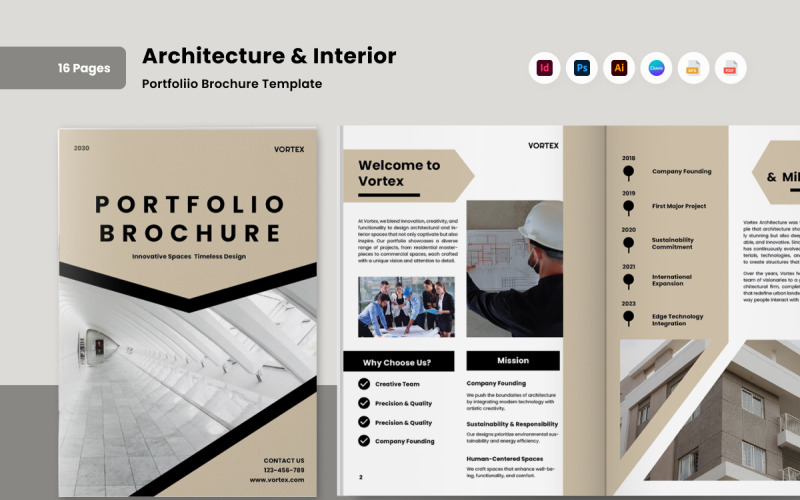 Timeless Interior Portfolio Brochure Magazine Template