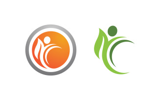 Healthy life Human character logo sign illustration v.105