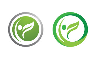 Healthy life Human character logo sign illustration v.106