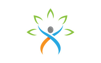 Healthy life Human character logo sign illustration v.108