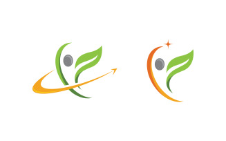 Healthy life Human character logo sign illustration v.110