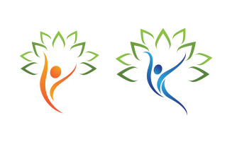 Healthy life Human character logo sign illustration v.112