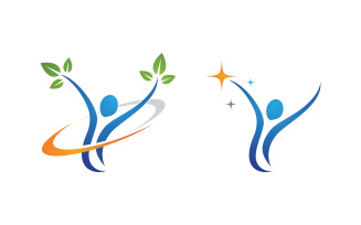 Healthy life Human character logo sign illustration v.113
