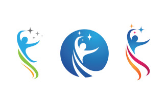 Healthy life Human character logo sign illustration v.82