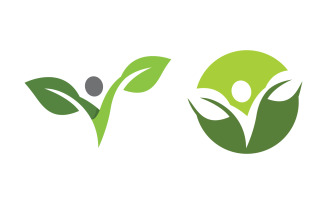 Healthy life Human character logo sign illustration v.85