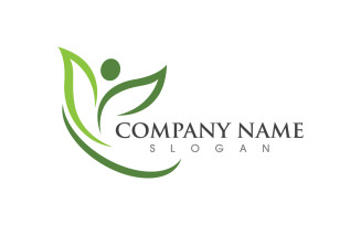 Healthy life Human character logo sign illustration v.88