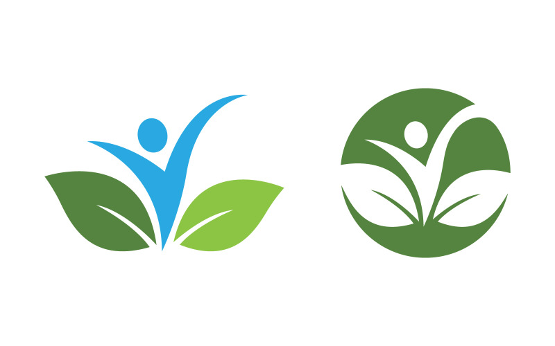 Healthy life Human character logo sign illustration v.90 Logo Template