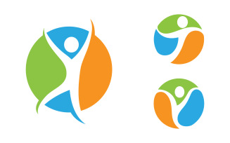 Healthy life Human character logo sign illustration v.93