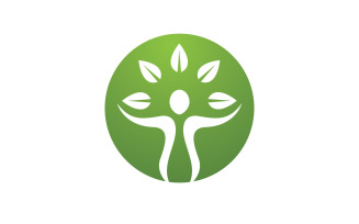 Healthy life Human character logo sign illustration v.95