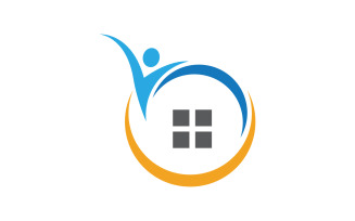 Healthy life Human character logo sign illustration v.98