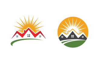 Home industrial Property concept icon logo illustration v.110