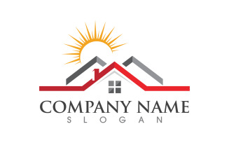 Home industrial Property concept icon logo illustration v.96