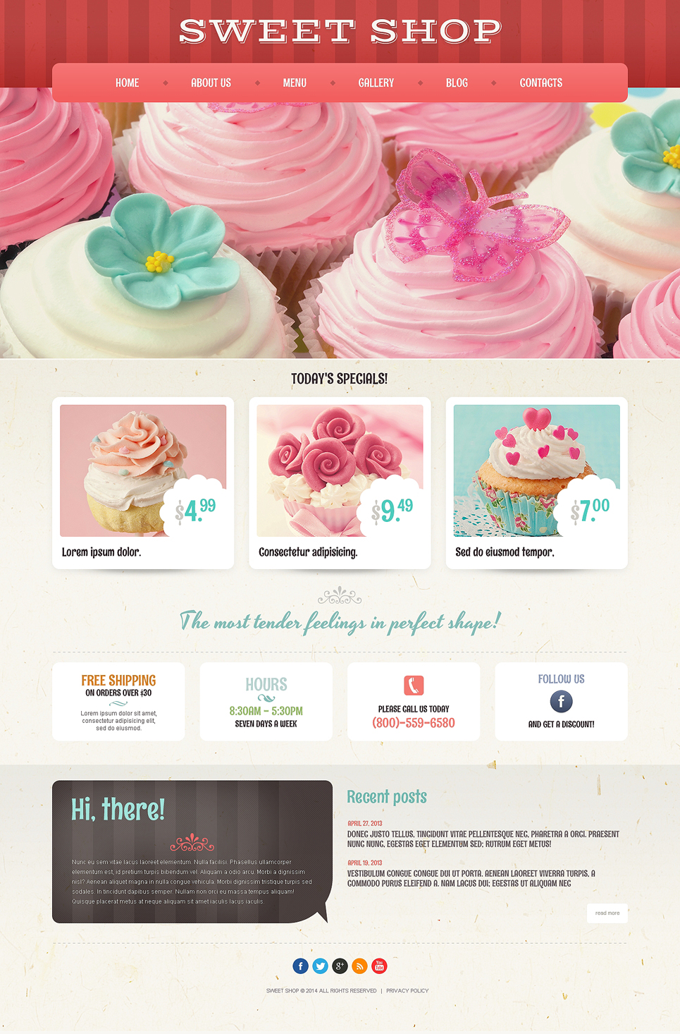 Cafe and Restaurant WordPress Theme New Screenshots BIG